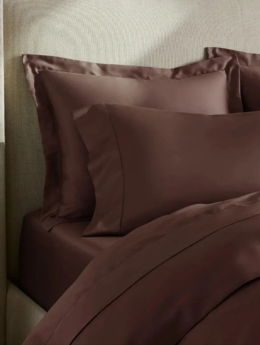 Quince Signature Giza Cotton Sateen Duvet Cover Set - Esspresso Brown